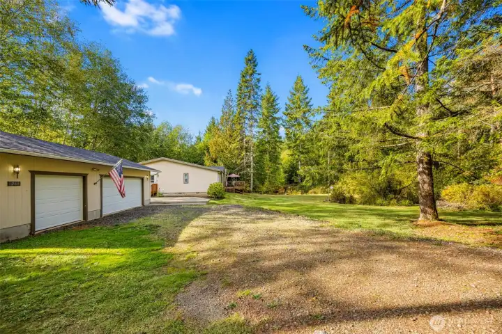 From driveway looking towards house