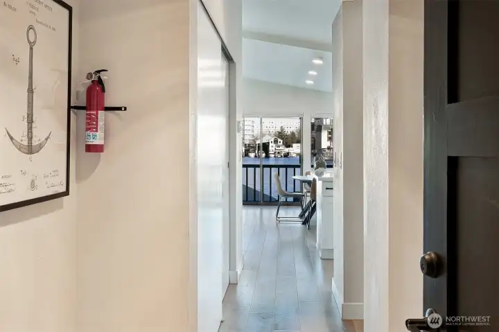 Hardwoods throughout in this 940 sq ft home.