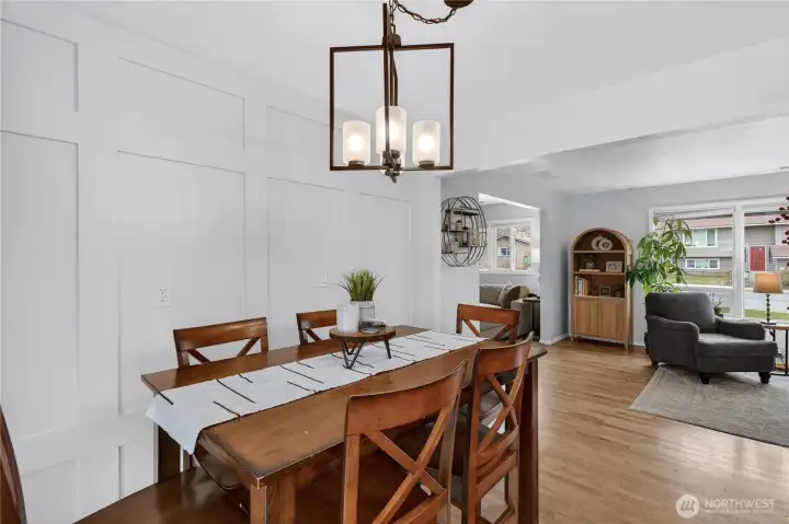 Dining area looking back to living room
