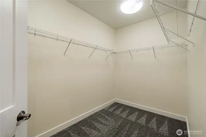 Large walk-in closet in the primary bedroom.