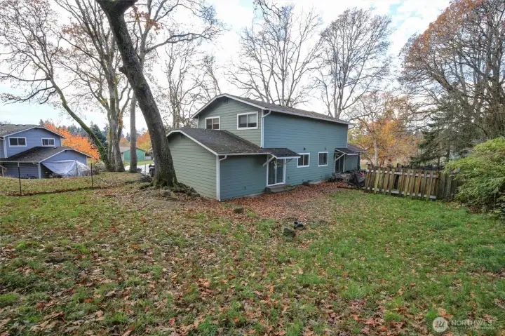 very private area with large yard