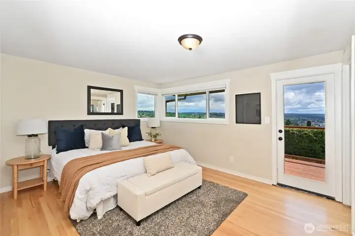 Primary bedroom with views Primary bedroom with views