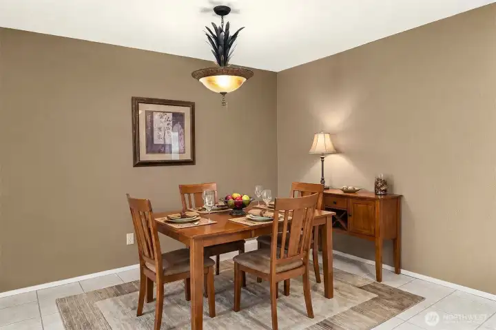 Dining room- virtually staged