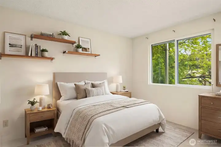 2nd Primary Bedroom with adjoining 3/4 bath-Virtually Staged