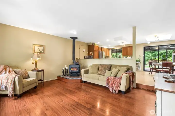 Living Room with Free Standing Stove