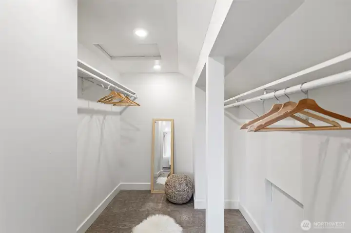 Dedicated space for all your clothing and more!