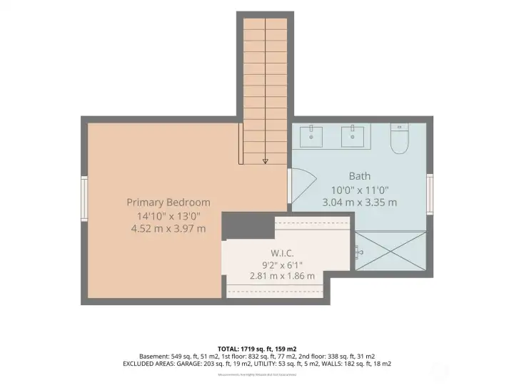 Upper floor floorplan