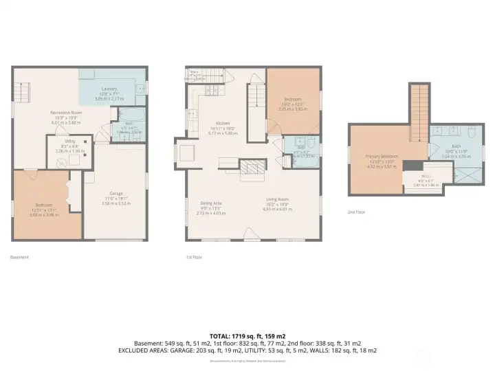 Floorplans for all 3 levels