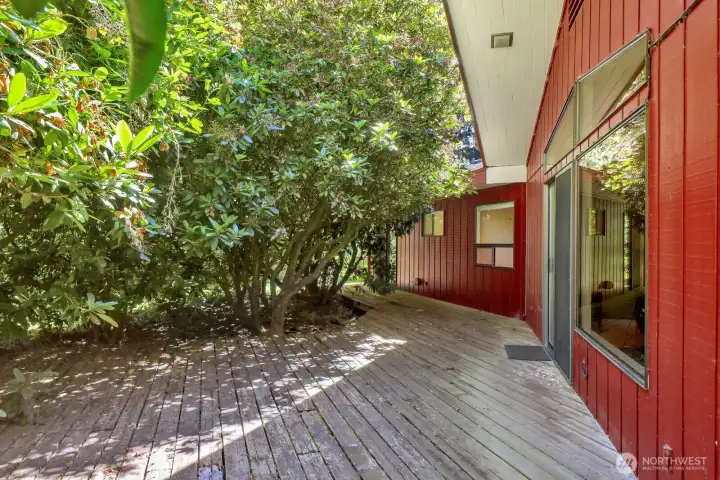 Deck with privacy.