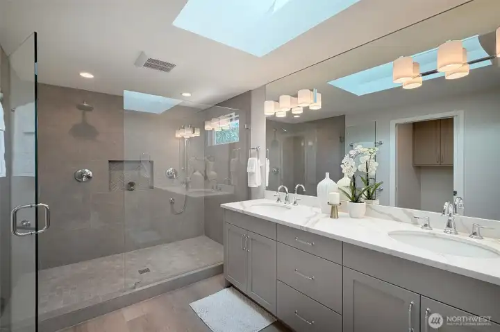 Just completed, total remodel of Primary Bathroom