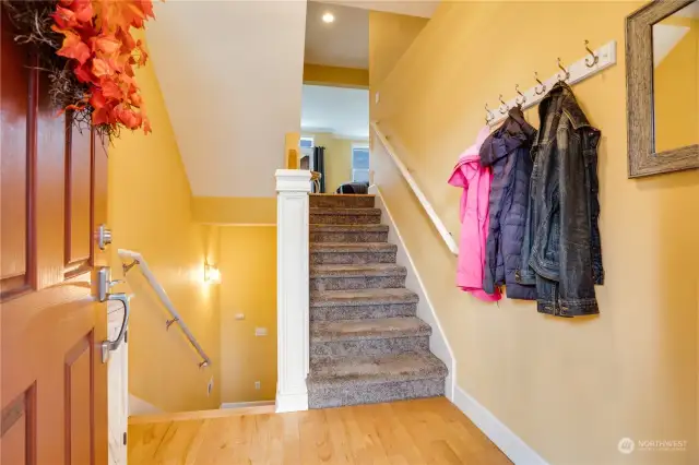 Hardwood floors welcomes you to this move in ready townhome.