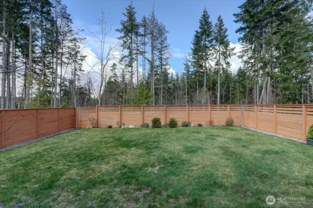 Fully Fenced Backyard