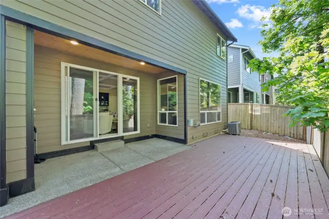Back patio with BBQ hook up - room for a chair or table.