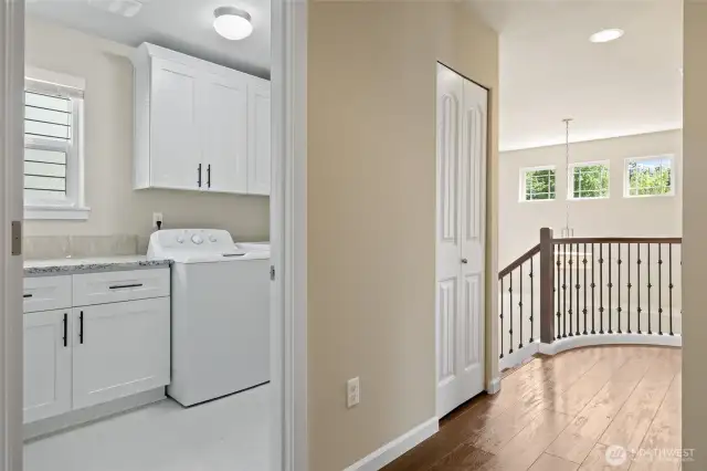 Good storage and generous laundry space.