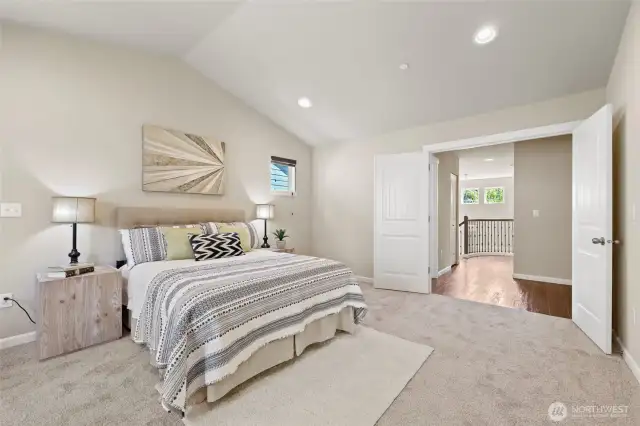 Second bedroom around the corner to the right-
