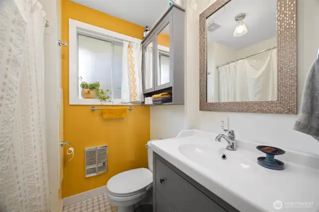 The full bath is between the two bedrooms and has been updated as well.