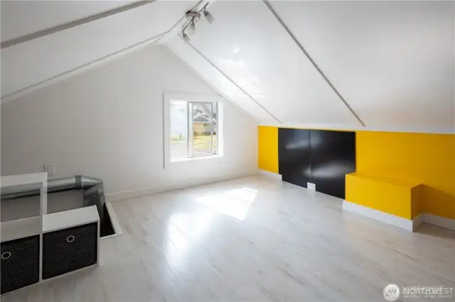 The attic is pretty awesome and could have so many uses.