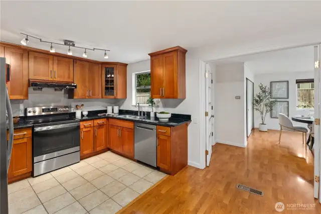 There is even space for a dining table in the kitchen
