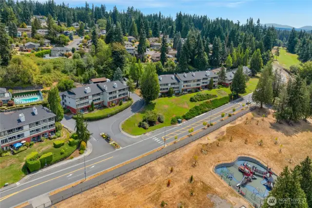 Aerial view of this well maintained community.