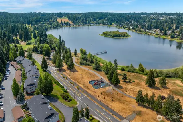 55 acre Ballinger Park, located on the NE shore of Lake Ballinger, is open to the public and features swimming and beach access.