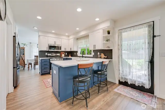 kitchen eating space.  There's also room for a small table by the back door