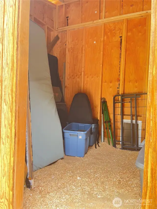 Inside kennel.  Don't need a kennel?  This is a great shed that can be used many ways.