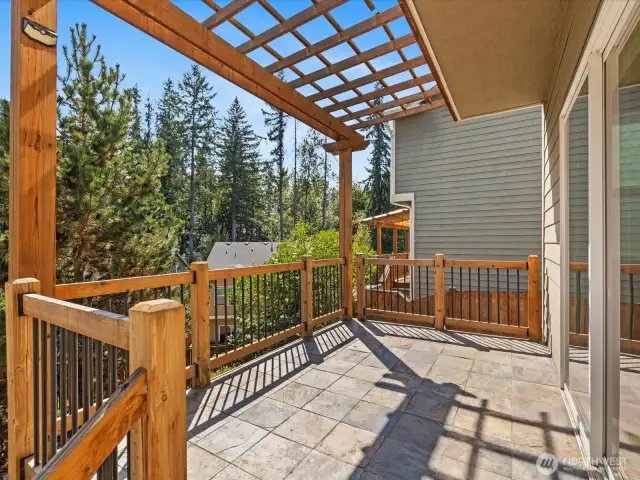 Deck off the main floor slider