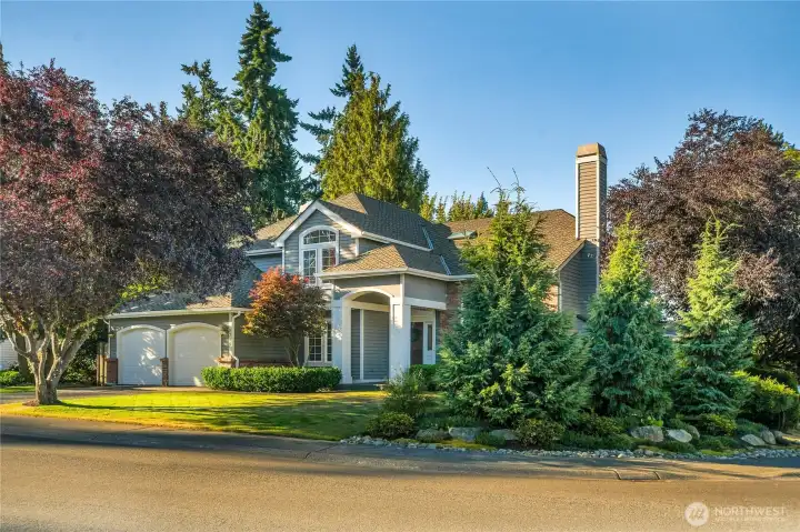 Front of home upon approach.