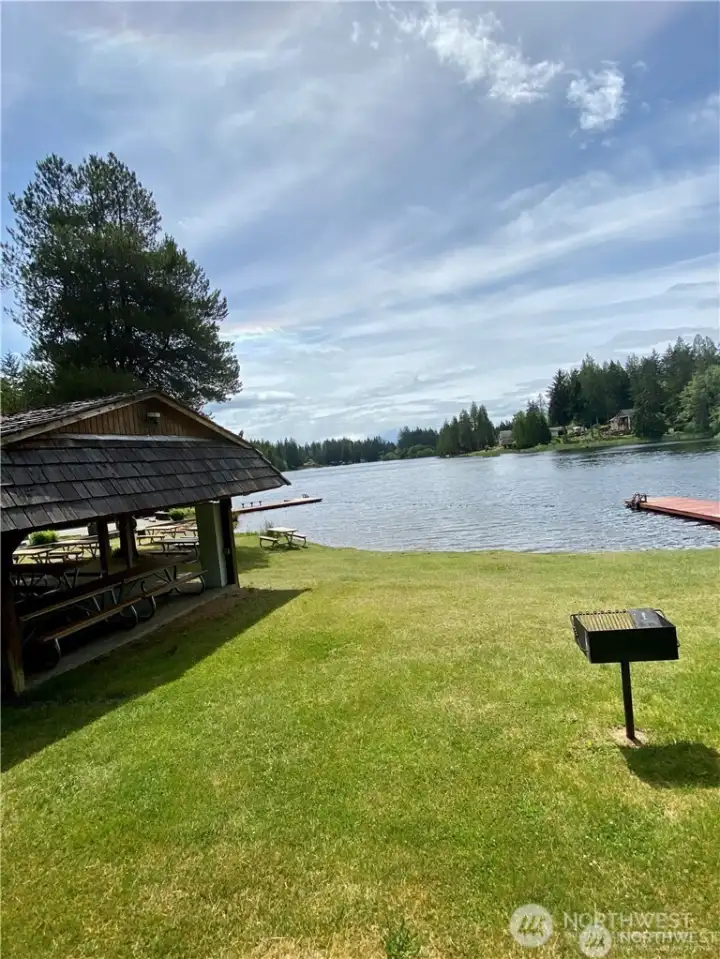 Swimming Hole and Gazebo on Lake