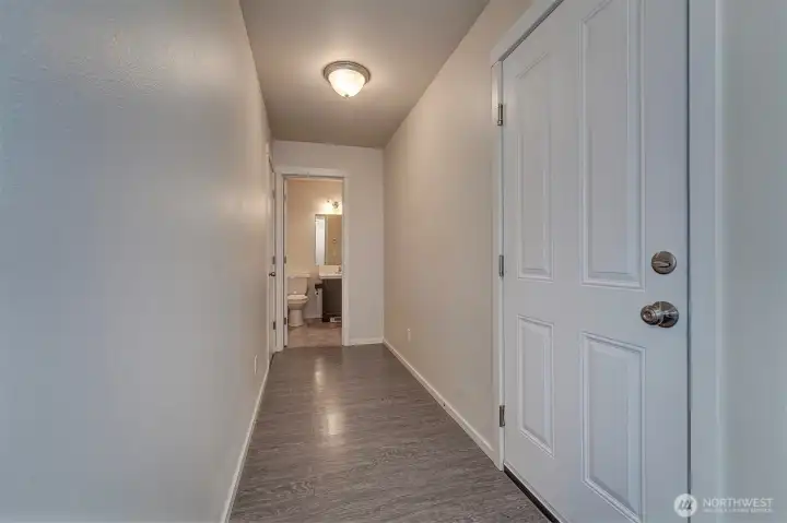 Hallway to Garage and 1/2 Bath