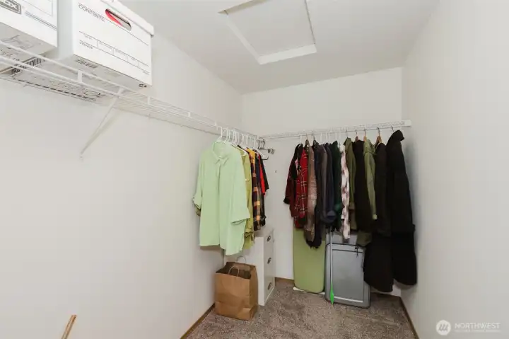 Spacious walk-in closet in Primary Suite