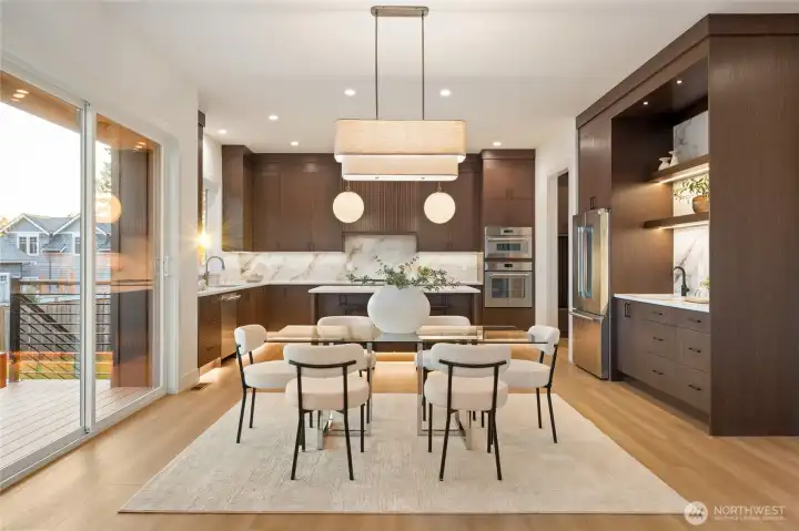 High stainless steel applainces kitchen with