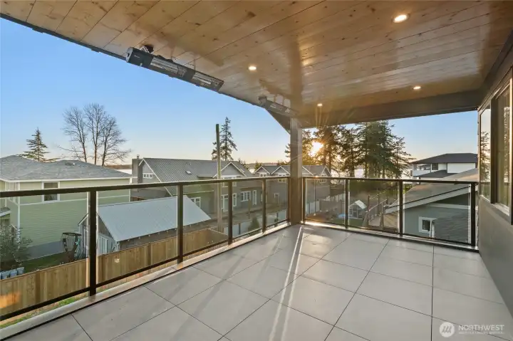 view of the bay from the private deck