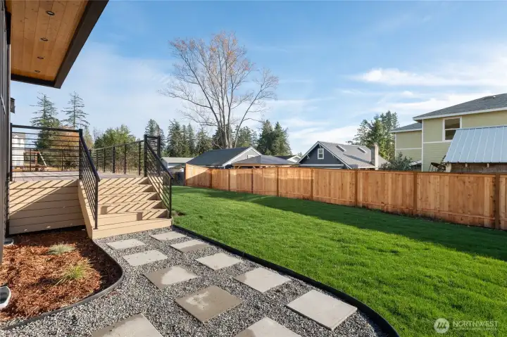 walk from deck to garage