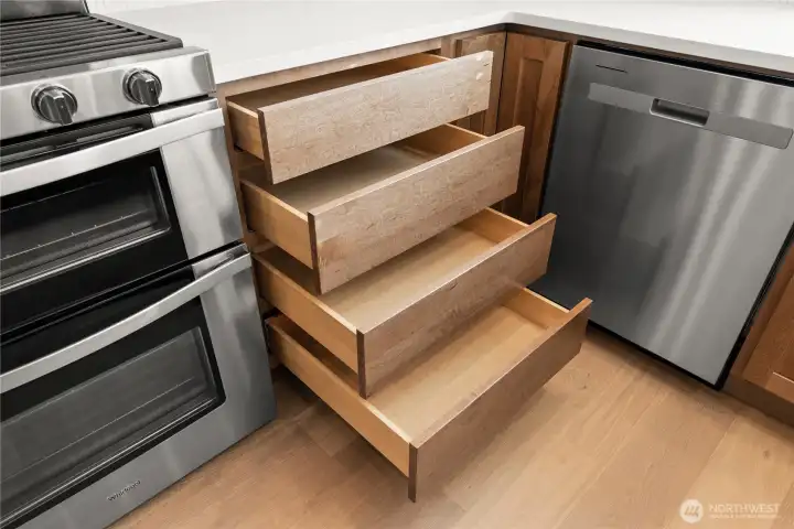 Full extension drawers