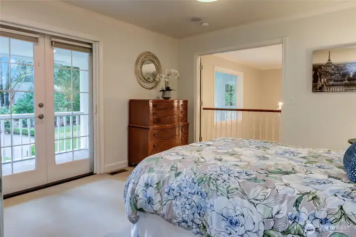 Guest suite shares balcony