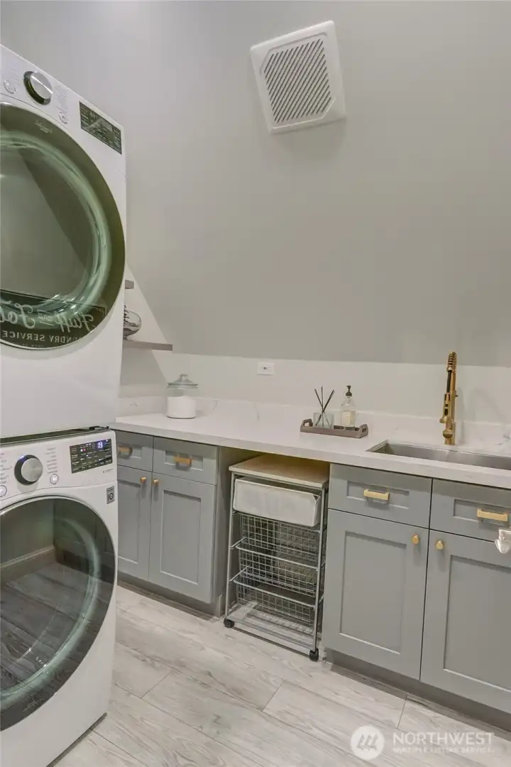 Remodeled upstairs laundry room