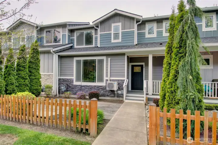 Built in 2020, with nice front patio area, this well maintained condo feels new!