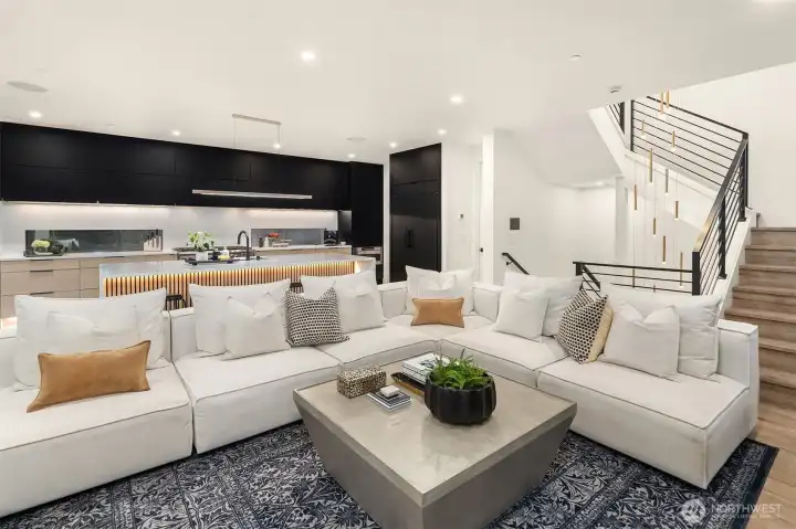 Dramatic, yet functional open floor plan.