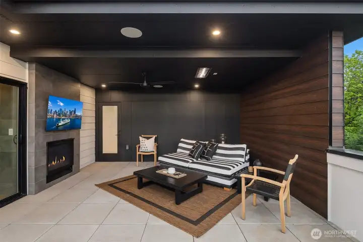 This is the covered (and heated) protected-from-the-elements part of the Primary patio suite.