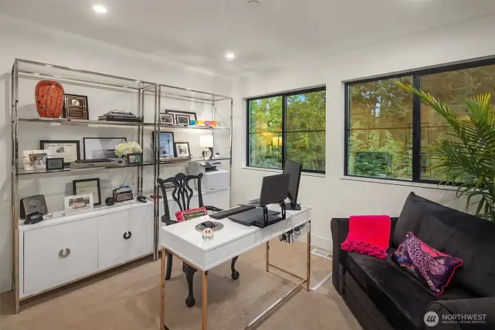 The upper 2nd bedroom is currently used as the home office.