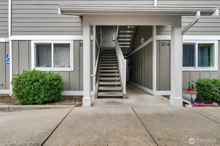 Stairs to unit.