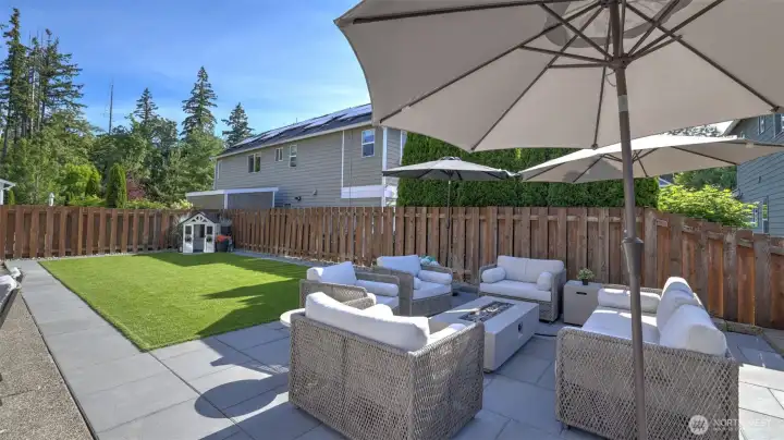 Low maintenance backyard.