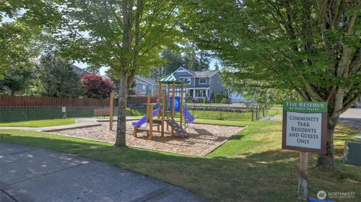 Right next to the neighborhood park.