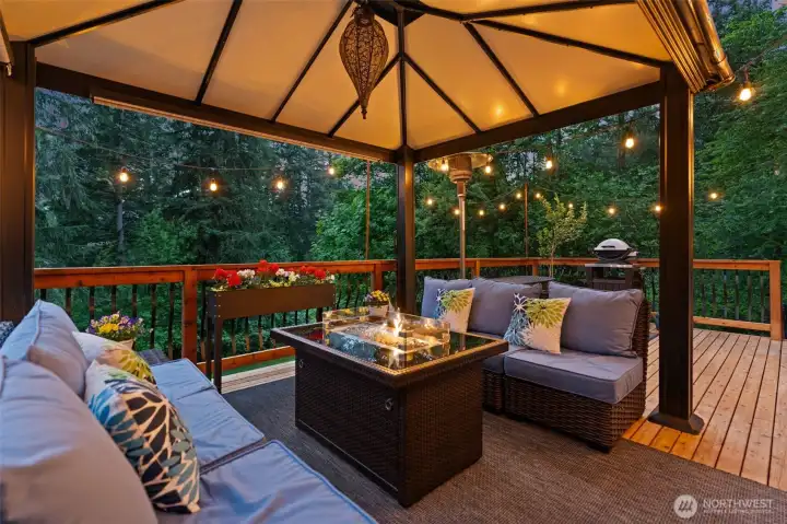 Pergola provides additional living space out back sllder.