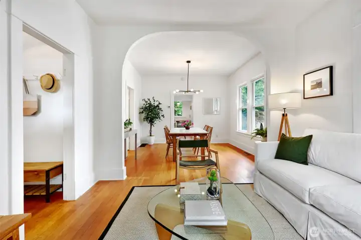 The living room flows seamlessly to your generous dining room, with plenty of room to host and entertain.