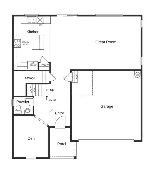 Main floor layout.