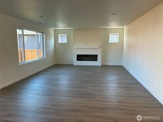 Great room w/ electric fireplace