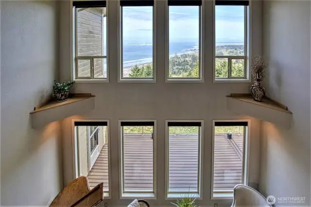 Ocean views from both levels of the home and the sundeck.