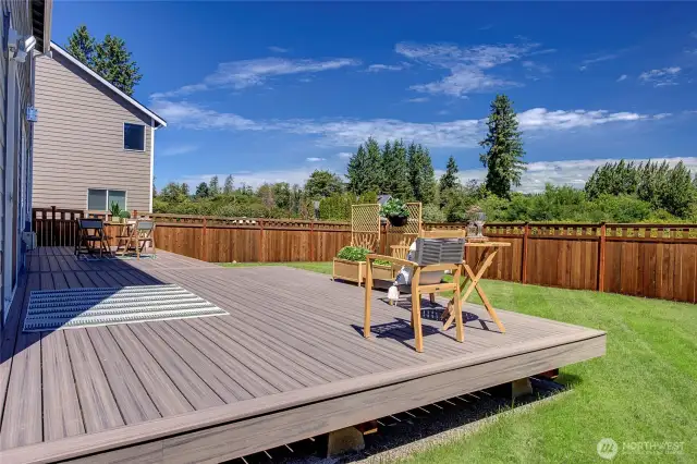 entaining in style on this newly built deck